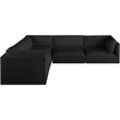 Meridian Furniture Ease Black Fabric Modular Sectional