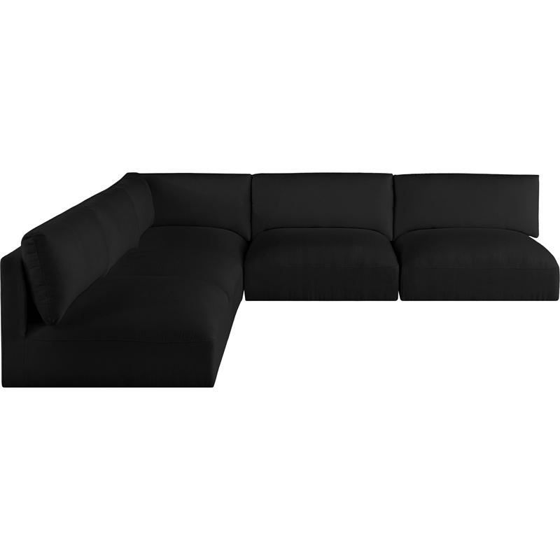 Meridian Furniture Ease Black Fabric Modular Sectional