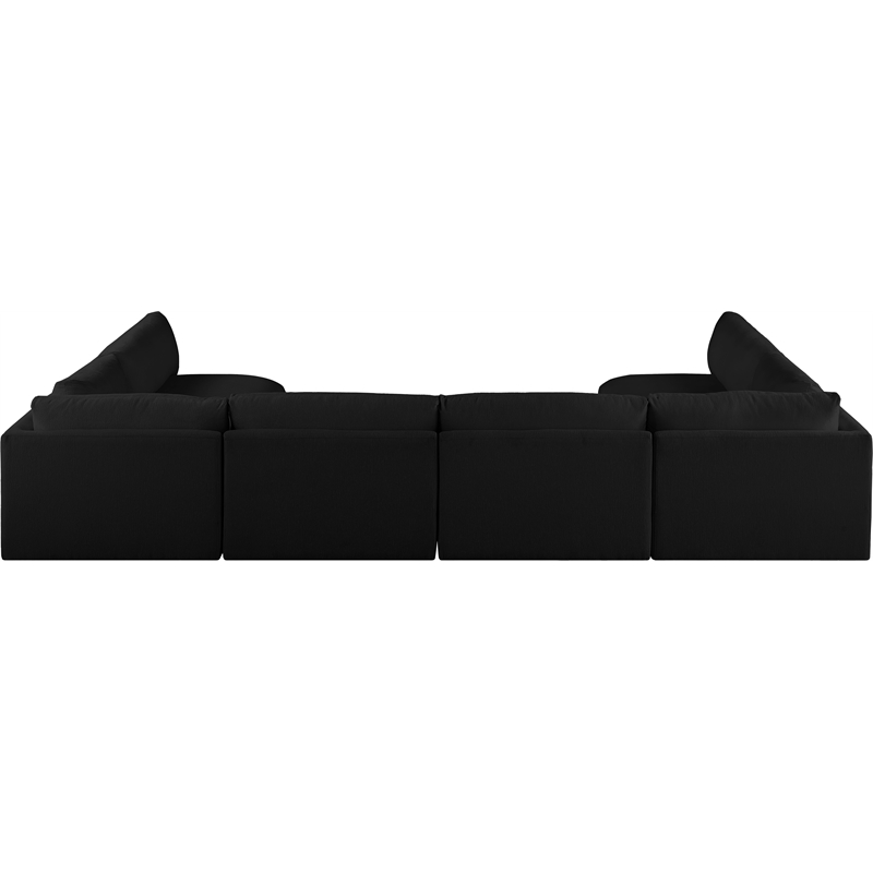 Meridian Furniture Ease Black Fabric Modular Sectional
