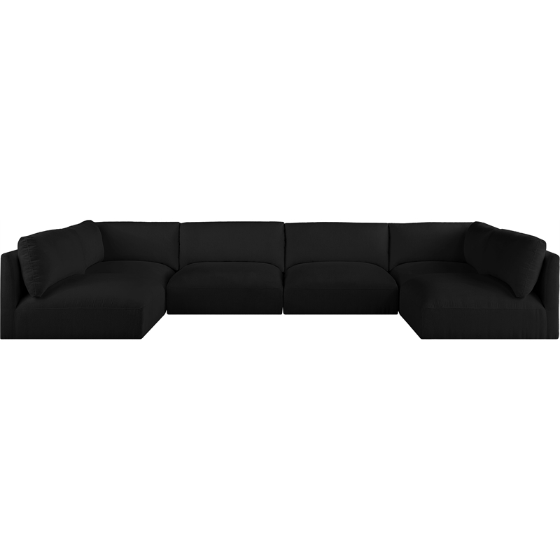 Meridian Furniture Ease Black Fabric Modular Sectional