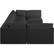 Meridian Furniture Ease Black Fabric Modular Sectional