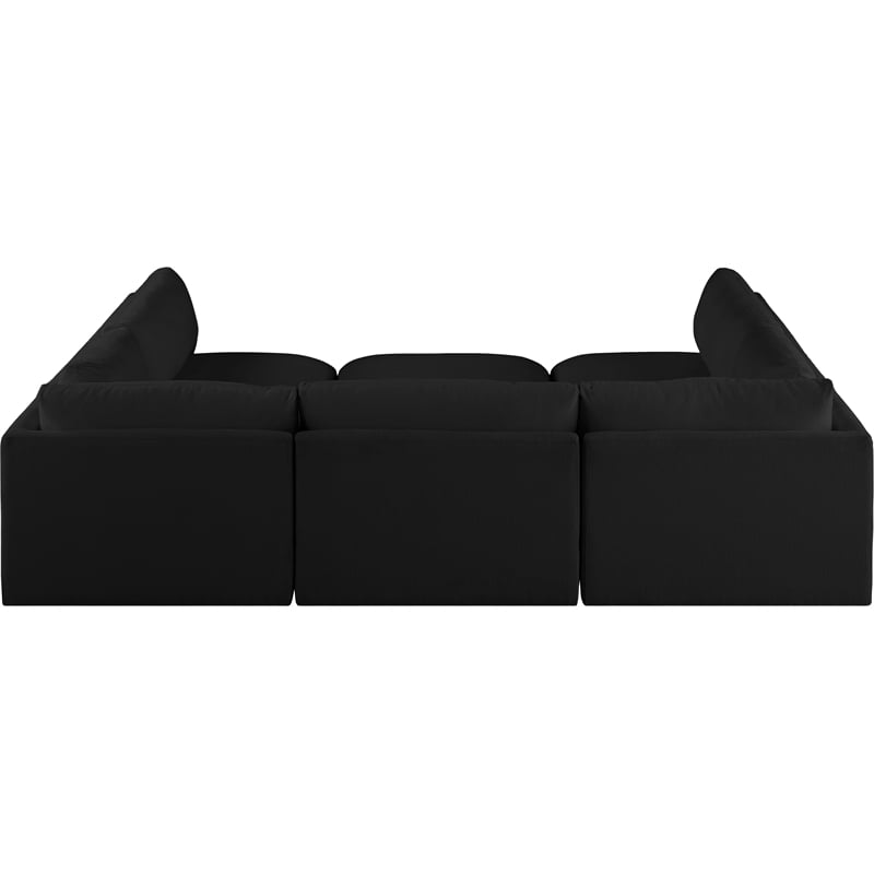 Meridian Furniture Ease Black Fabric Modular Sectional