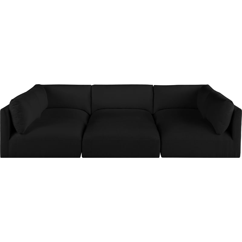 Meridian Furniture Ease Black Fabric Modular Sectional