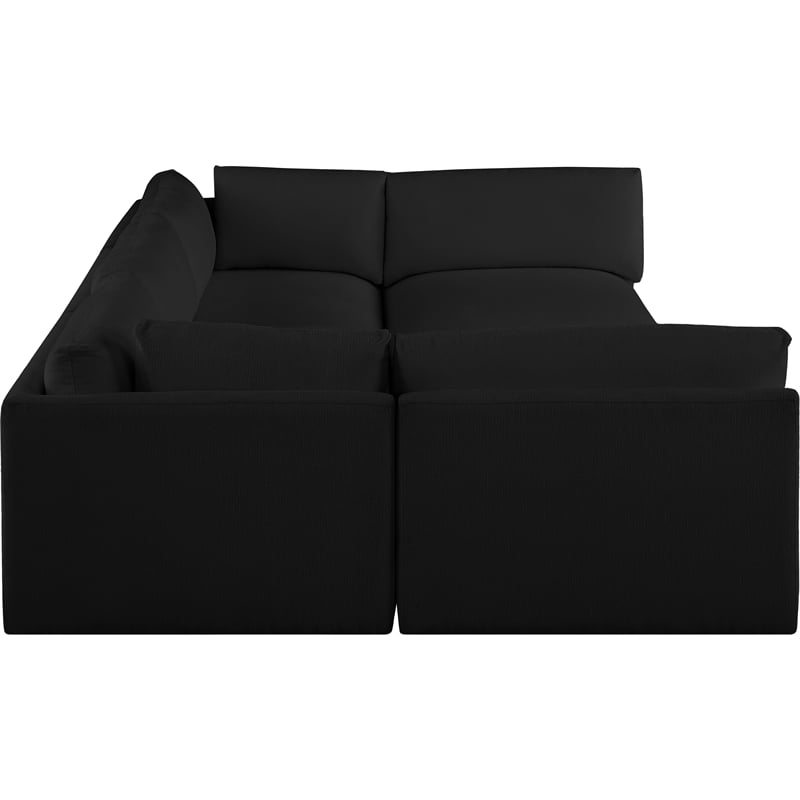 Meridian Furniture Ease Black Fabric Modular Sectional