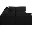 Meridian Furniture Ease Black Fabric Modular Sectional