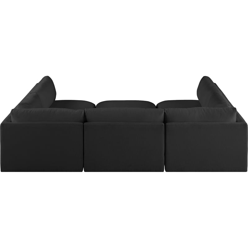 Meridian Furniture Ease Black Fabric Modular Sectional