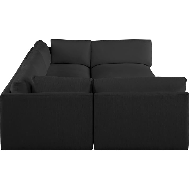 Meridian Furniture Ease Black Fabric Modular Sectional
