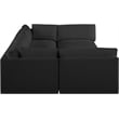 Meridian Furniture Ease Black Fabric Modular Sectional