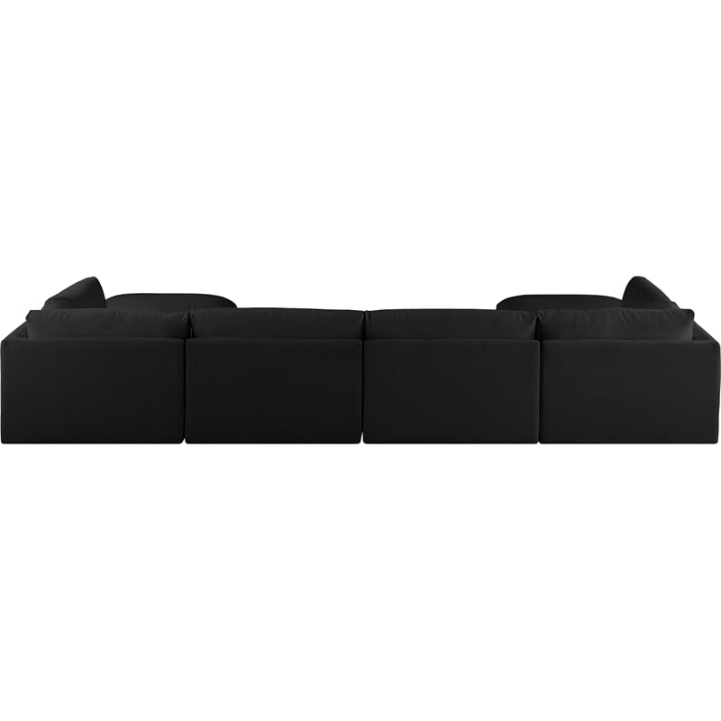 Meridian Furniture Ease Black Fabric Modular Sectional