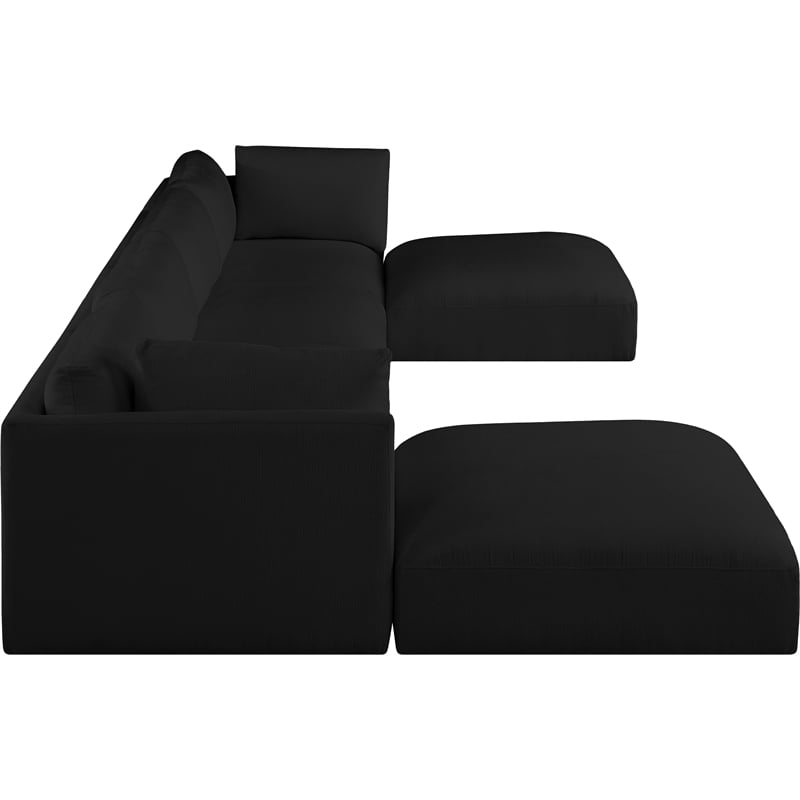 Meridian Furniture Ease Black Fabric Modular Sectional