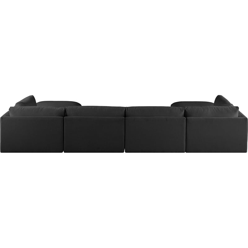Meridian Furniture Ease Black Fabric Modular Sectional