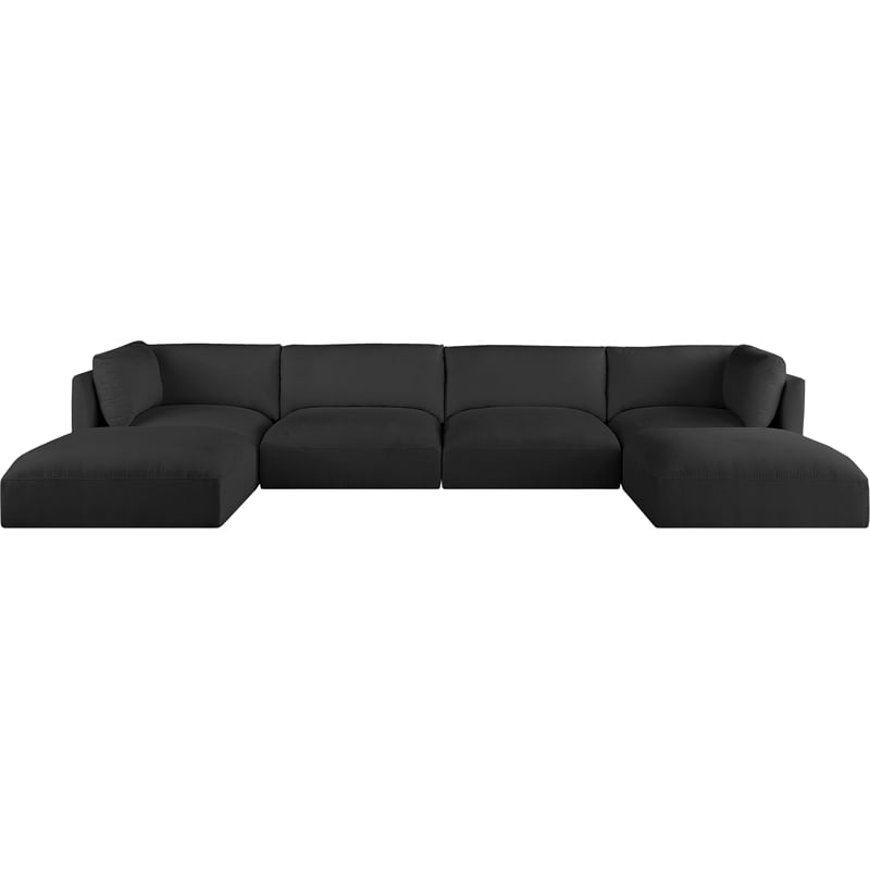 Meridian Furniture Ease Black Fabric Modular Sectional
