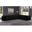 Meridian Furniture Ease Black Fabric Modular Sectional
