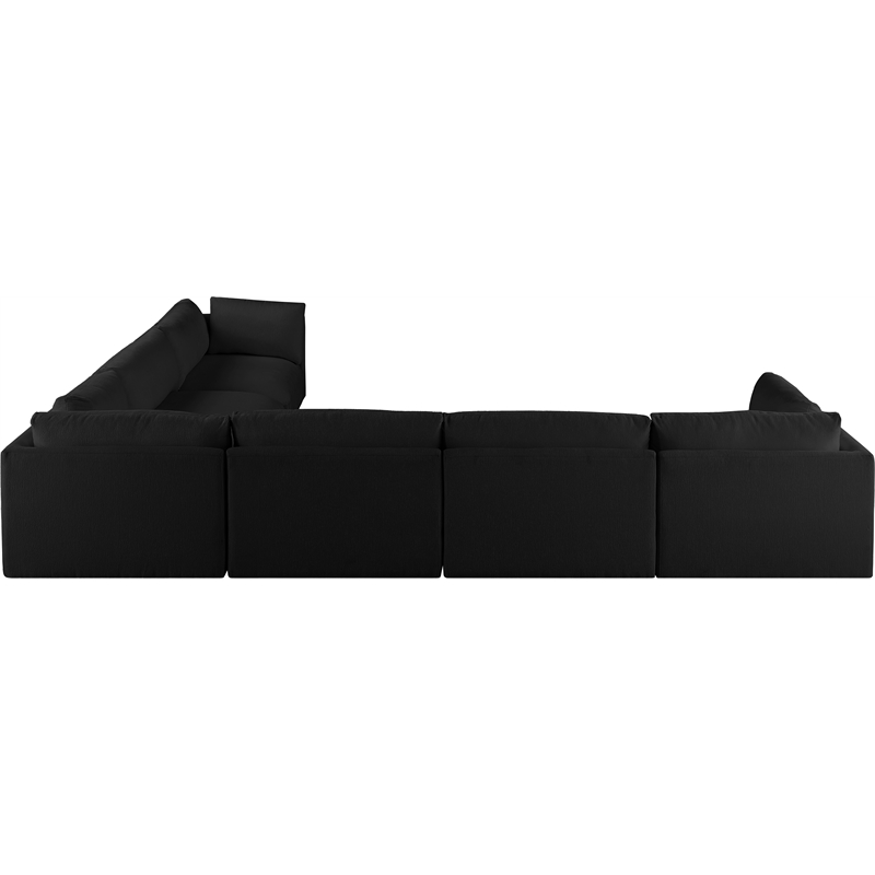 Meridian Furniture Ease Black Fabric Modular Sectional