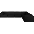 Meridian Furniture Ease Black Fabric Modular Sectional