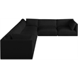 Meridian Furniture Ease Black Fabric Modular Sectional