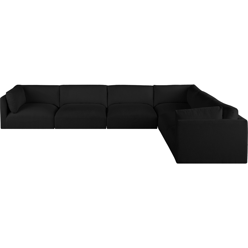 Meridian Furniture Ease Black Fabric Modular Sectional