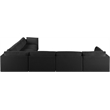 Meridian Furniture Ease Black Fabric Modular Sectional