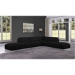 Meridian Furniture Ease Black Fabric Modular Sectional