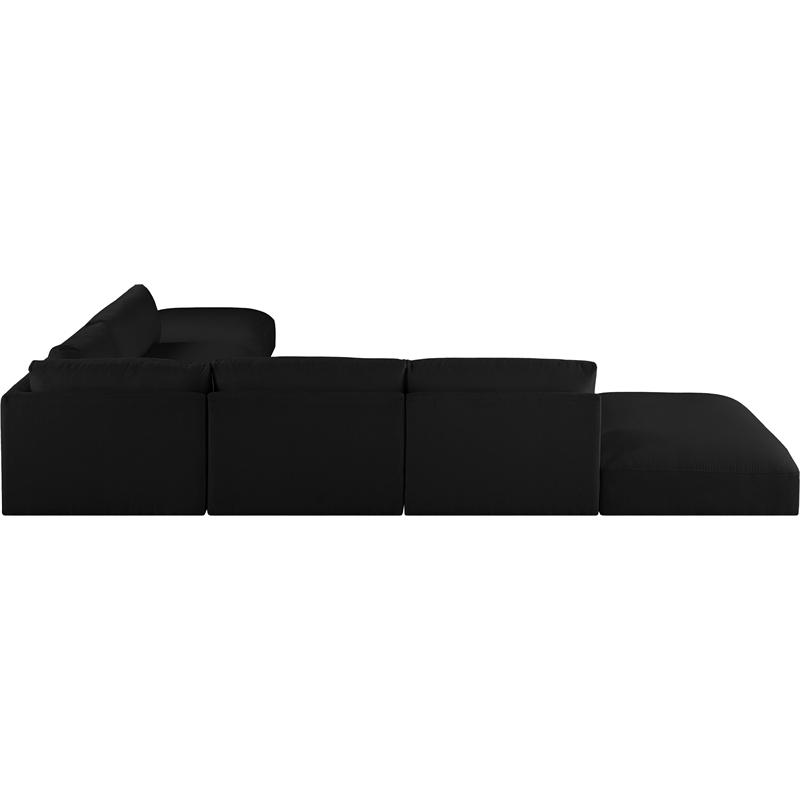 Meridian Furniture Ease Black Fabric Modular Sectional