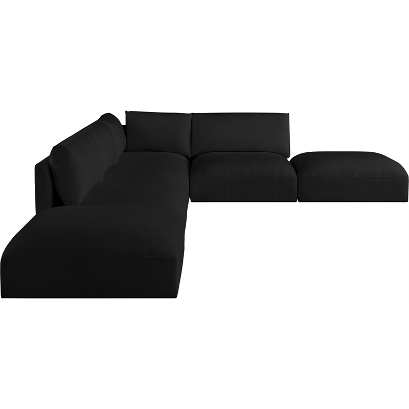 Meridian Furniture Ease Black Fabric Modular Sectional