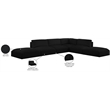 Meridian Furniture Ease Black Fabric Modular Sectional