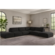 Meridian Furniture Ease Black Fabric Modular Sectional