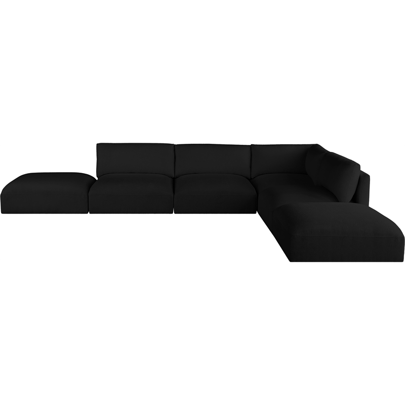 Meridian Furniture Ease Black Fabric Modular Sectional
