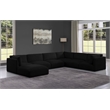 Meridian Furniture Ease Black Fabric Modular Sectional