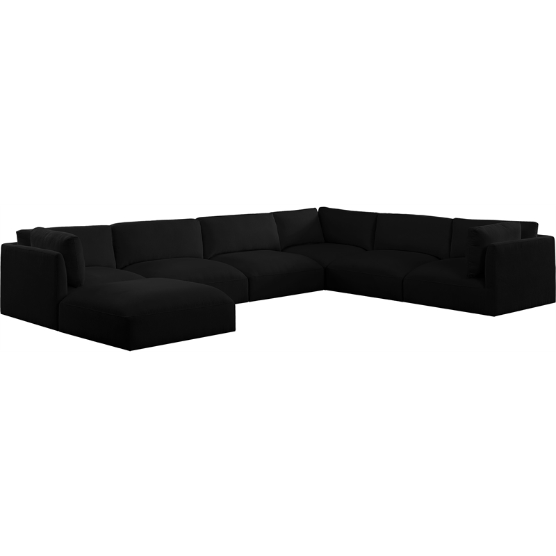 Meridian Furniture Ease Black Fabric Modular Sectional