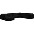 Meridian Furniture Ease Black Fabric Modular Sectional