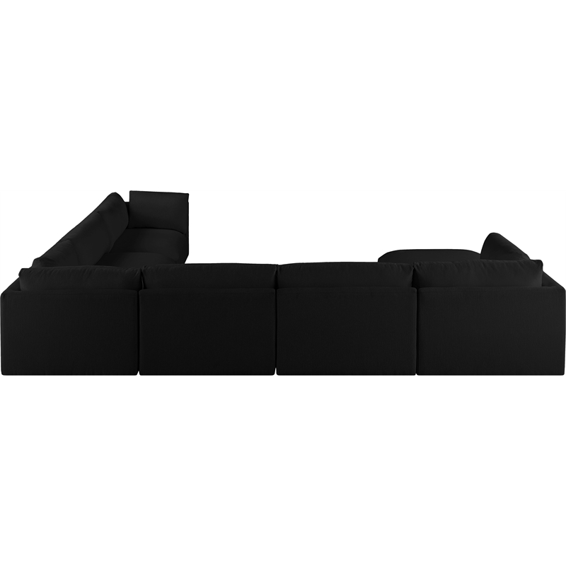 Meridian Furniture Ease Black Fabric Modular Sectional