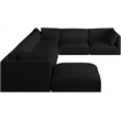 Meridian Furniture Ease Black Fabric Modular Sectional