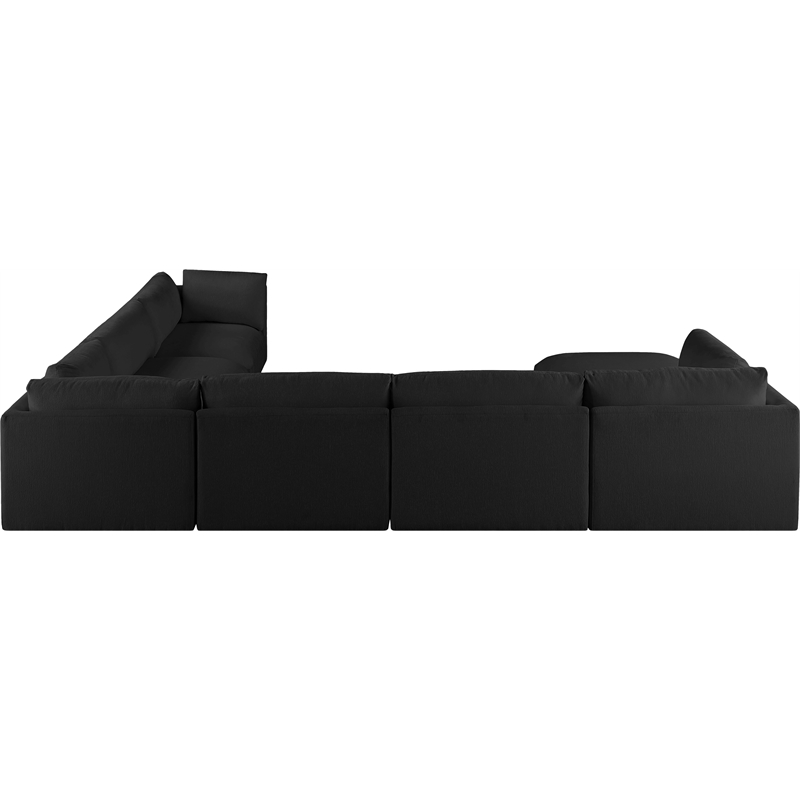 Meridian Furniture Ease Black Fabric Modular Sectional