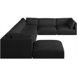 Meridian Furniture Ease Black Fabric Modular Sectional