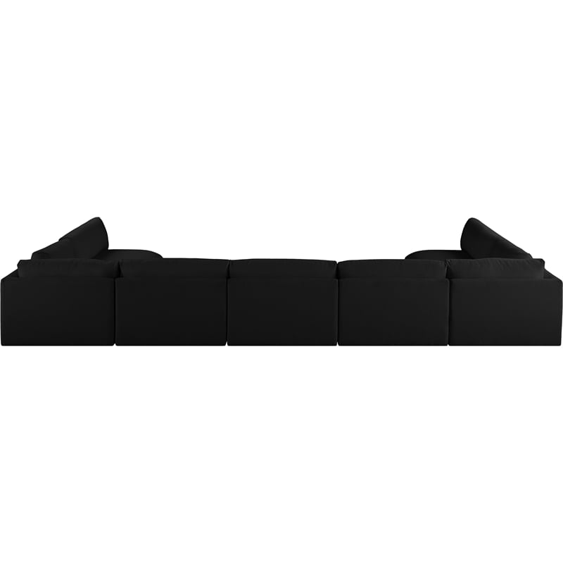 Meridian Furniture Ease Black Fabric Modular Sectional