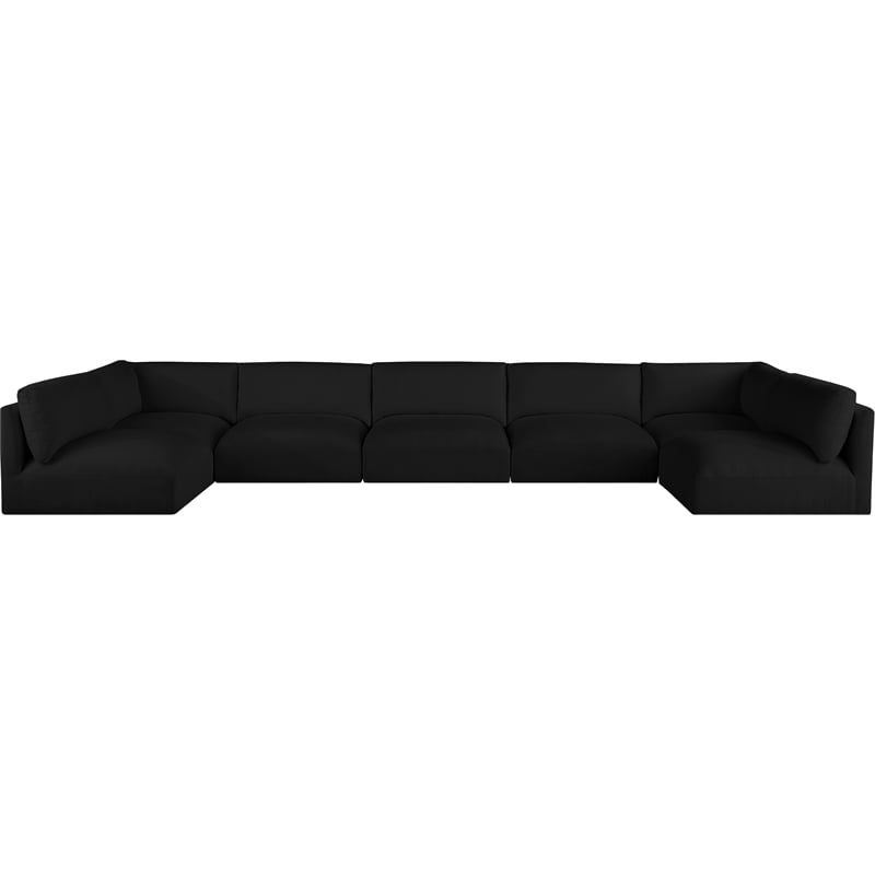 Meridian Furniture Ease Black Fabric Modular Sectional
