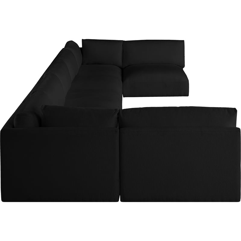 Meridian Furniture Ease Black Fabric Modular Sectional