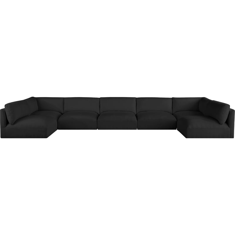 Meridian Furniture Ease Black Fabric Modular Sectional