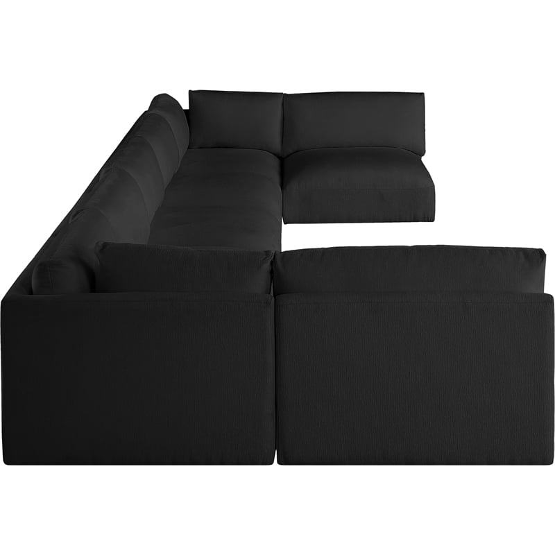 Meridian Furniture Ease Black Fabric Modular Sectional