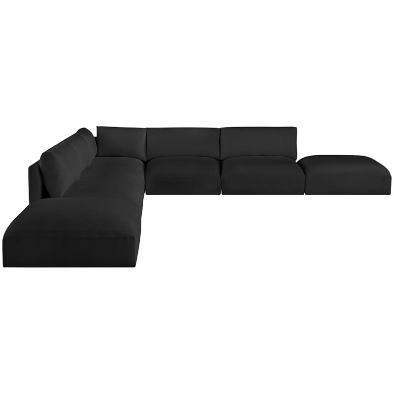 Meridian Furniture Ease Black Fabric Modular Sectional
