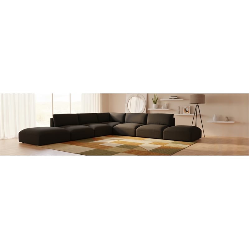 Meridian Furniture Ease Black Fabric Modular Sectional