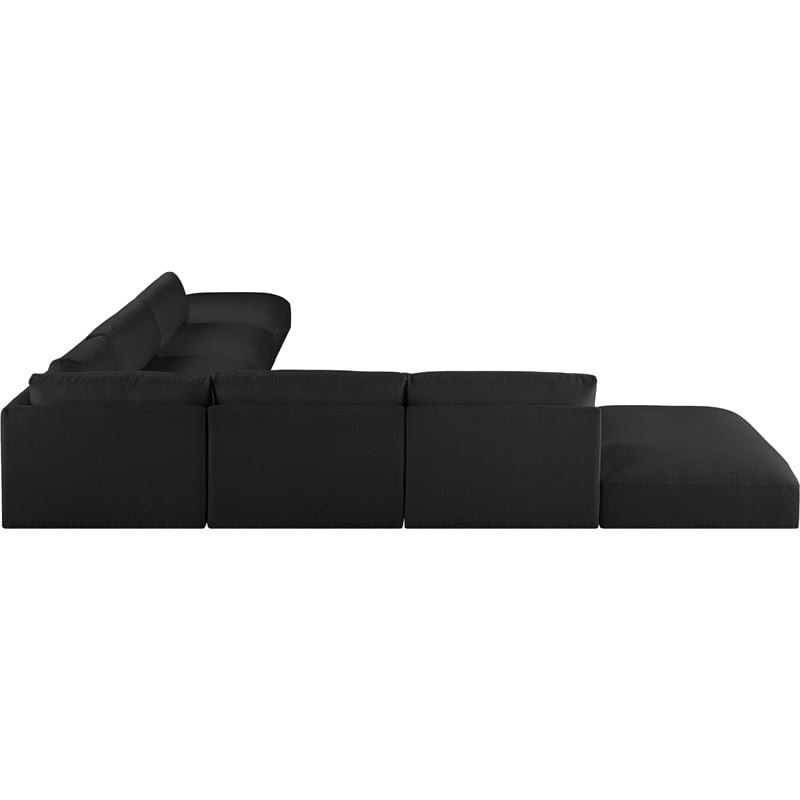 Meridian Furniture Ease Black Fabric Modular Sectional