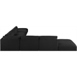 Meridian Furniture Ease Black Fabric Modular Sectional