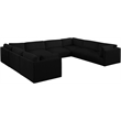 Meridian Furniture Ease Black Fabric Modular Sectional