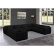 Meridian Furniture Ease Black Fabric Modular Sectional
