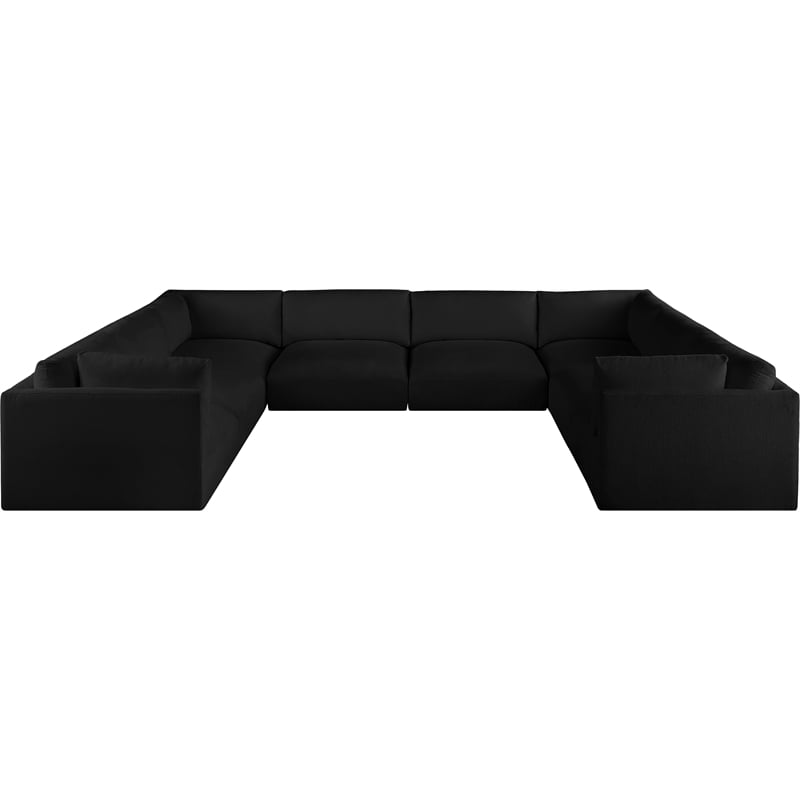 Meridian Furniture Ease Black Fabric Modular Sectional