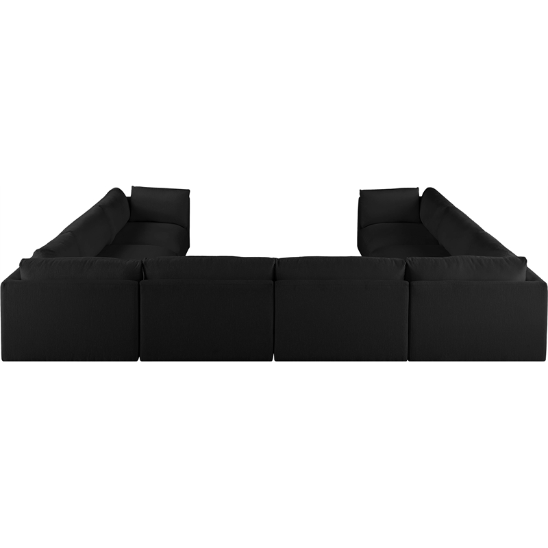 Meridian Furniture Ease Black Fabric Modular Sectional