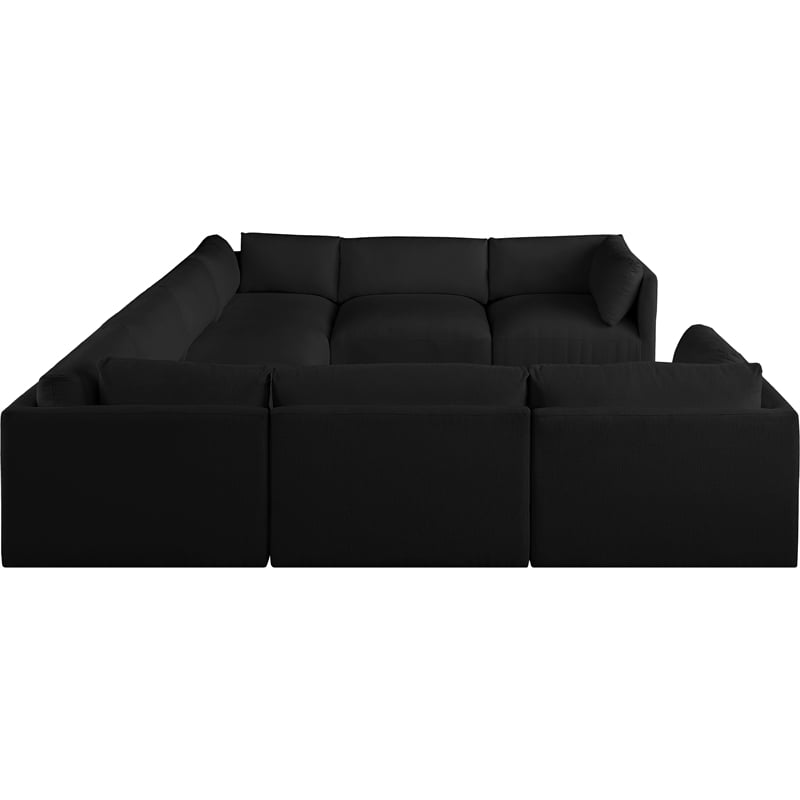 Meridian Furniture Ease Black Fabric Modular Sectional