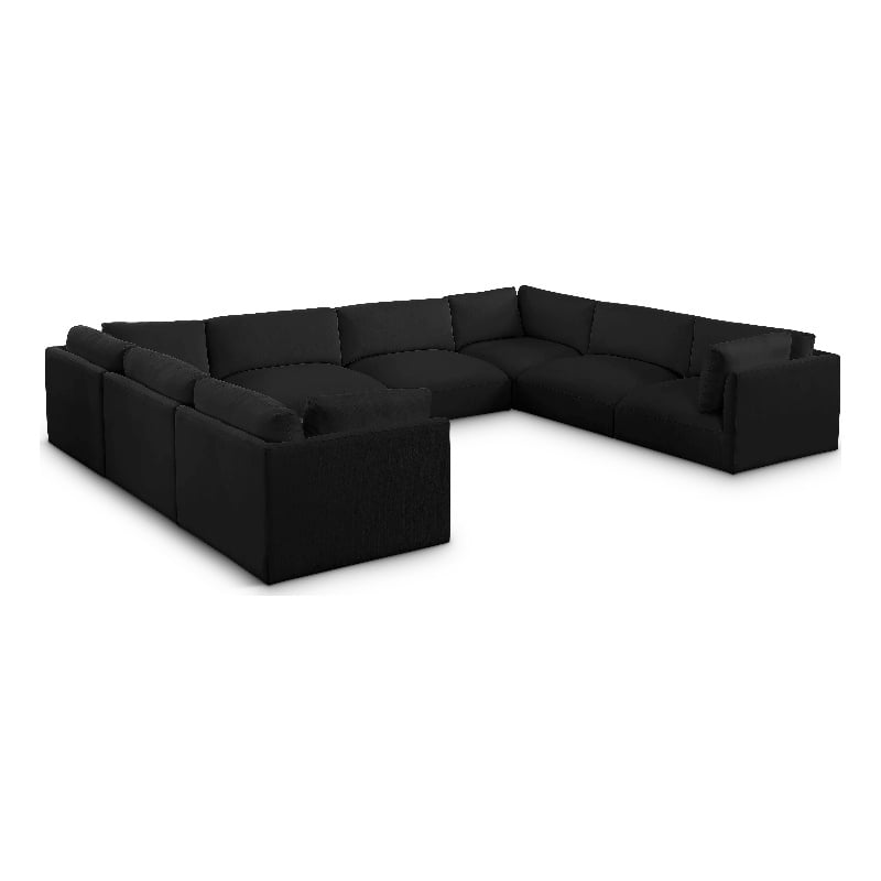 Meridian Furniture Ease Black Fabric Modular Sectional